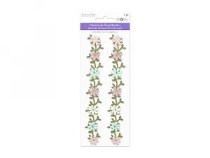 Pastel Paper Floral Border Vine 2 pieces, 6.4"